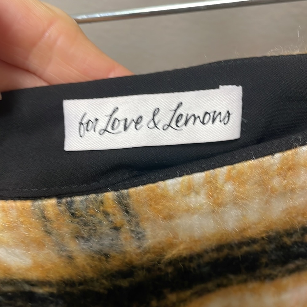 NWOT For Love and Lemons Plaid Rachel Skirt Small - Picture 3 of 3